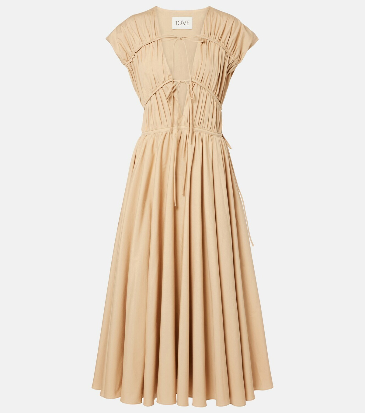 Tove Ceres gathered cotton midi dress