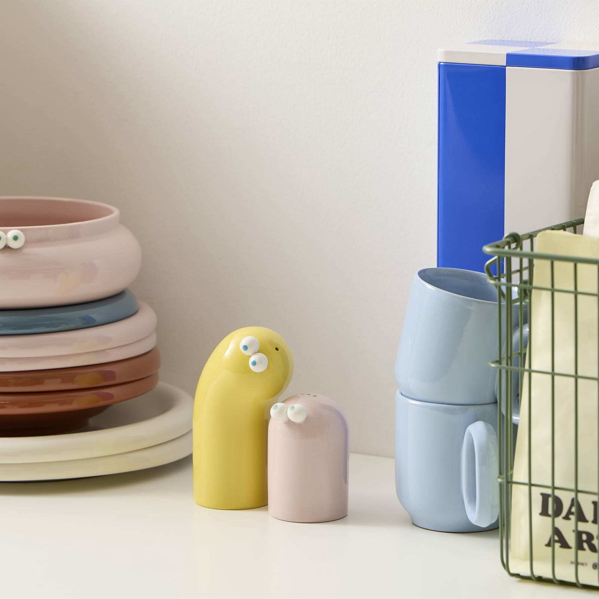 Home Studyo x Lucas Zanotto Salt & Pepper Shakers in Yellow/Pink 