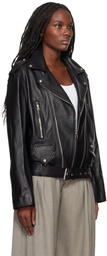 KIMHĒKIM Black Biker Leather Jacket