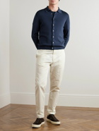 TOM FORD - Slim-Fit Knitted Silk Shirt - Blue