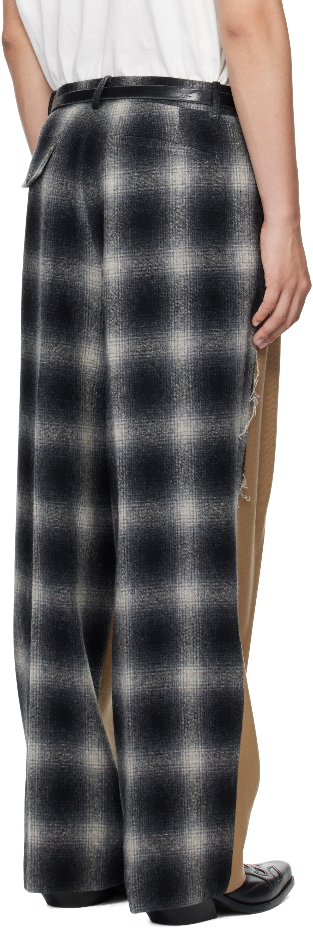 MMIC Beige Paneled Trousers