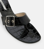 Christen Helix patent leather thong sandals