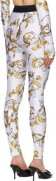 Versace Jeans Couture White Outline Barocco Leggings