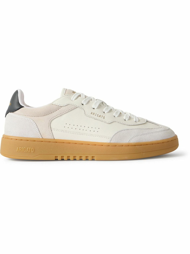Photo: Axel Arigato - Dice T-Toe Suede-Trimmed Leather Sneakers - White