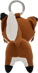 Maison Kitsuné Brown Fox Bag Charm Keychain