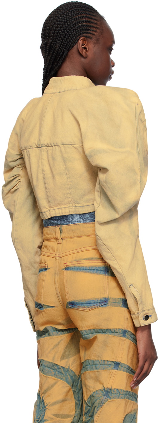 Masha Popova Beige Scrapyard Denim Jacket