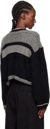 Y's Black Design Knit Cardigan