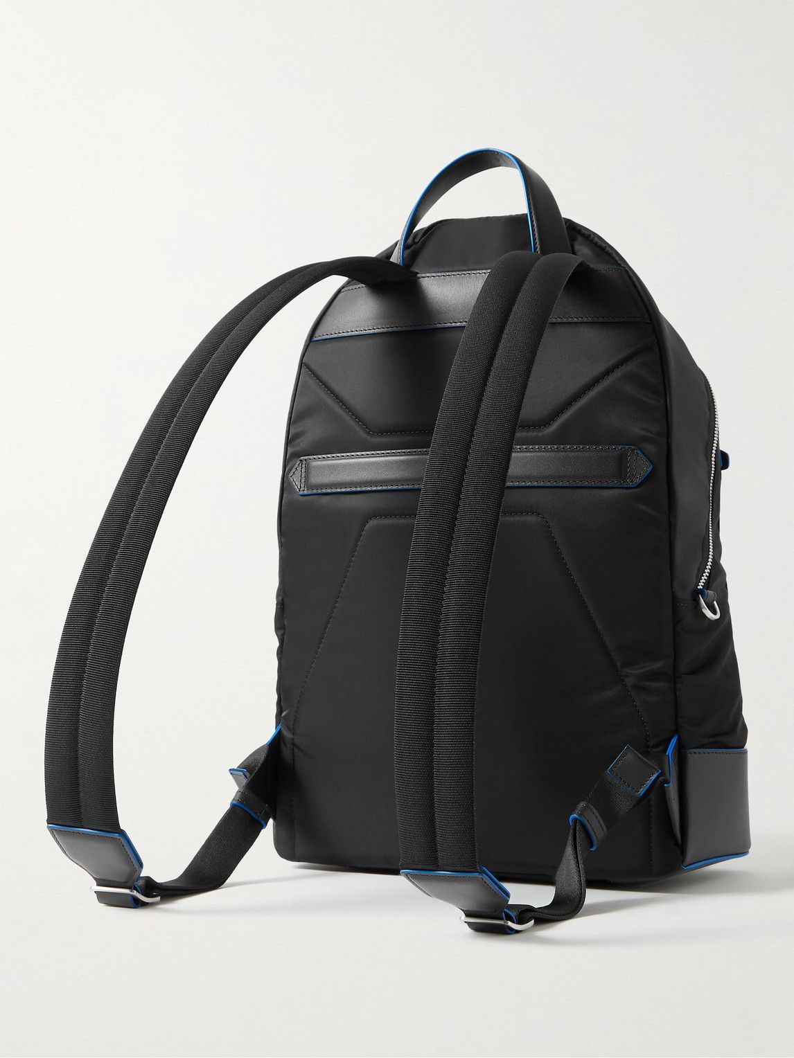 Montblanc - Blue Spirit Leather-Trimmed ECONYL Backpack Montblanc
