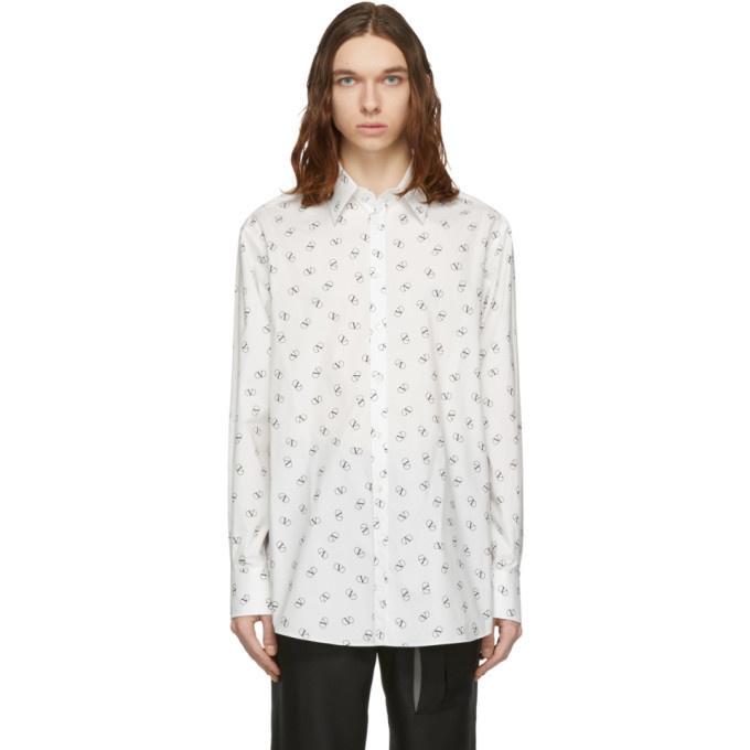 Photo: Valentino White Logo Pattern Shirt