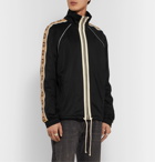 Gucci - Logo-Jacquard Webbing-Trimmed Tech-Jersey Track Jacket - Black