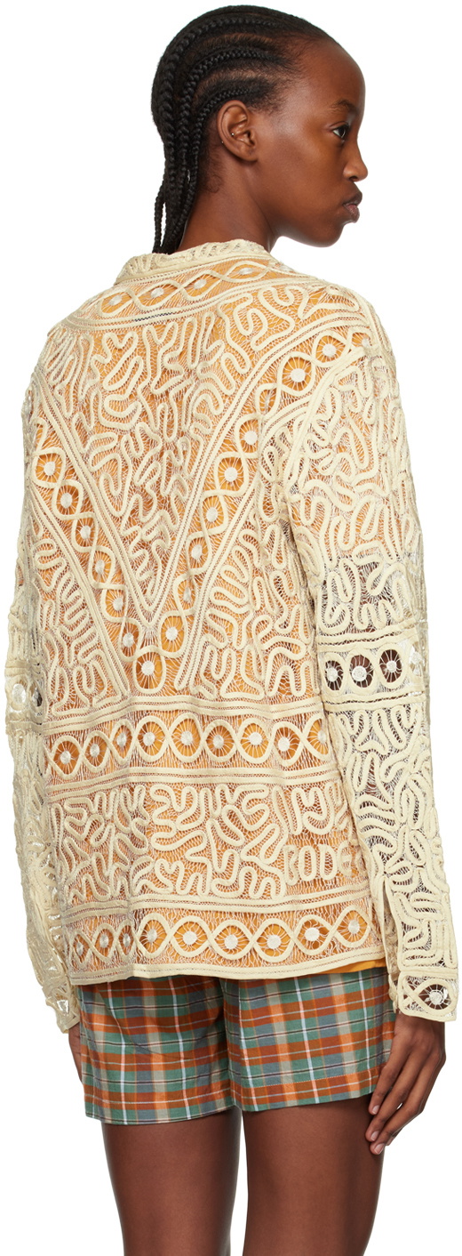 Bode Off-White Formal Threadwork Shirt