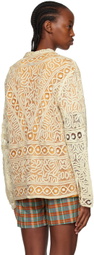 Bode Off-White Formal Threadwork Shirt