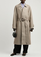 Maison Margiela Belted Cotton-blend Trench Coat Stone