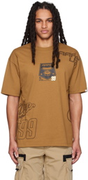 AAPE by A Bathing Ape Brown Moonface T-Shirt