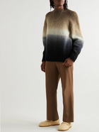 Sacai - Dip-Dyed Wool-Blend Bouclé Sweater - Brown