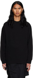 Juun.J Black Paneled Sweatshirt