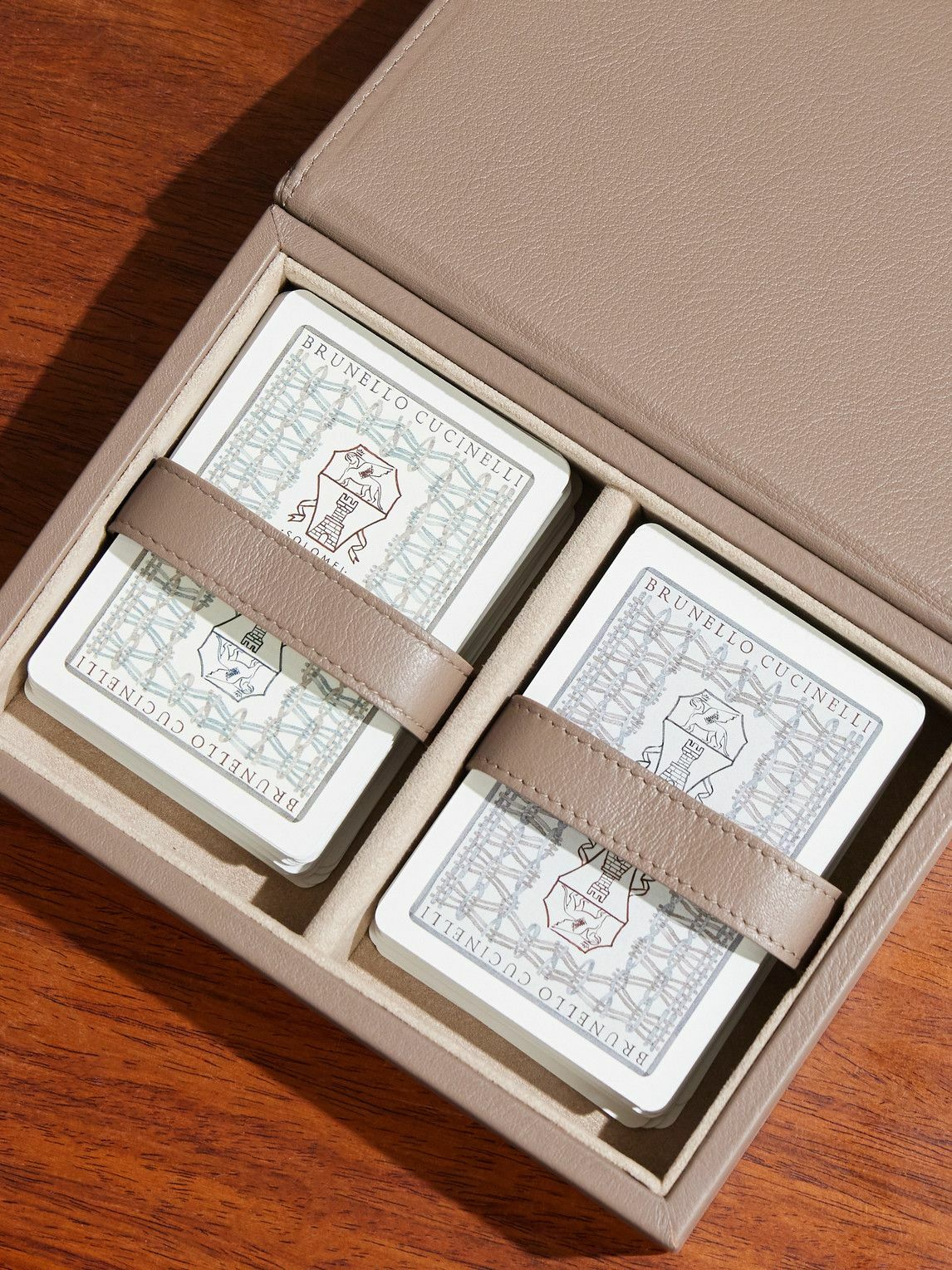 Brunello Cucinelli - Full-Grain Leather Playing Card Set