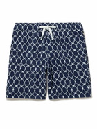 Orlebar Brown - Trevone Straight-Leg Cotton-Blend Terry-Jacquard Drawstring Shorts - Blue