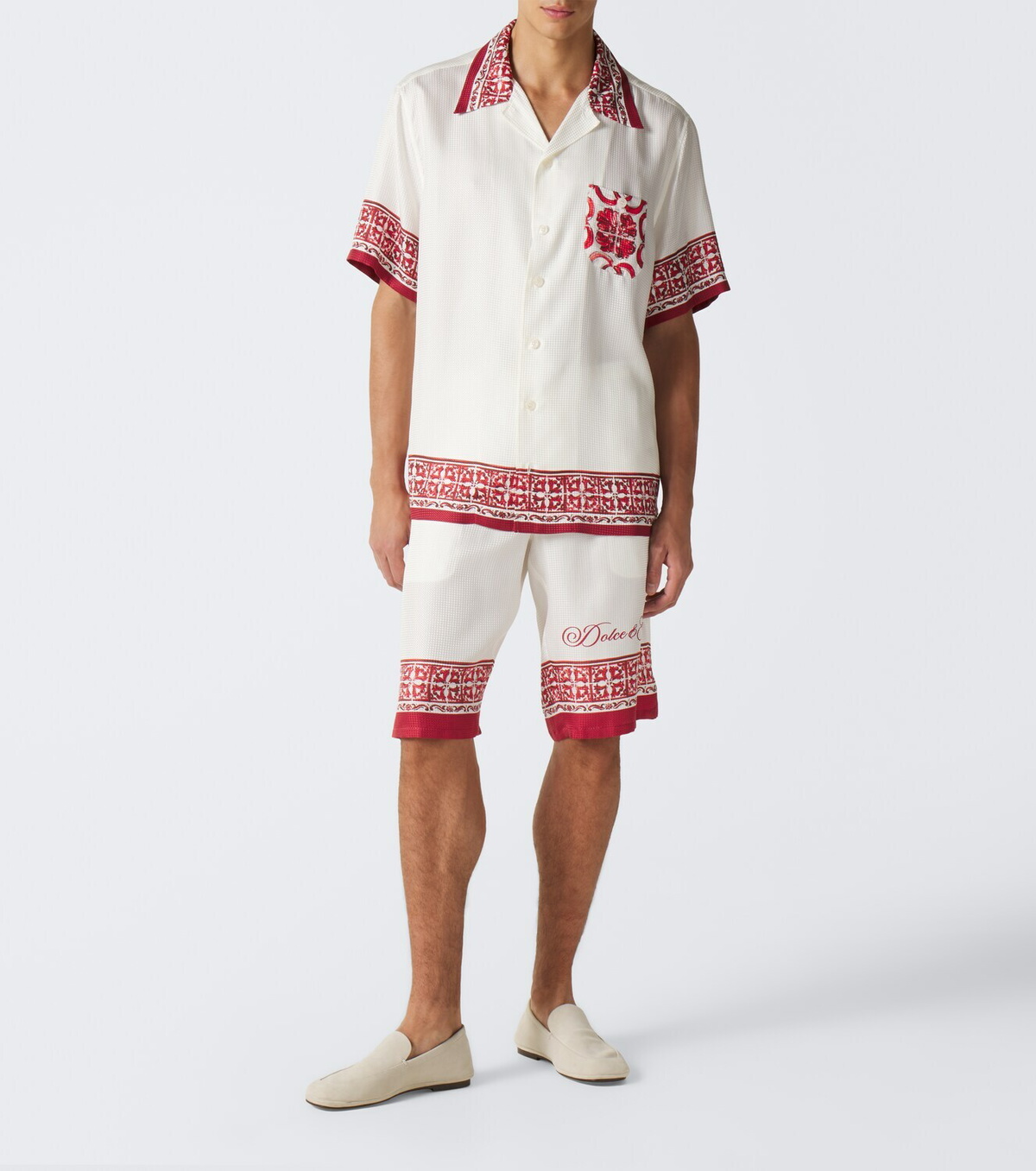 Dolce&Gabbana Majolica silk jacquard shirt