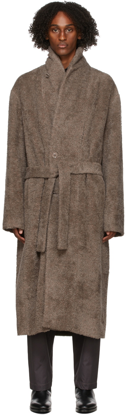 Lemaire Brown Alpaca Bathrobe Coat Lemaire