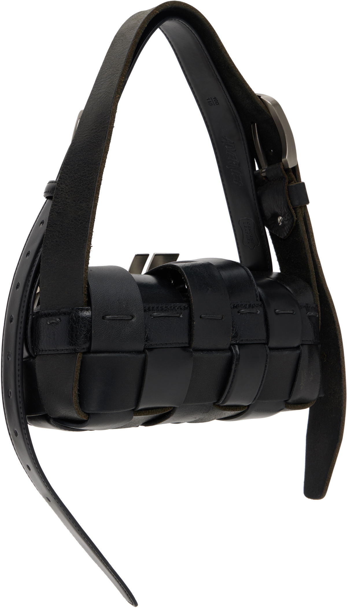 HODAKOVA Black Buckle Baguette Bag