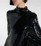 Stella McCartney Draped sequined minidress