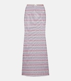 Bananhot Solay chevron midi skirt