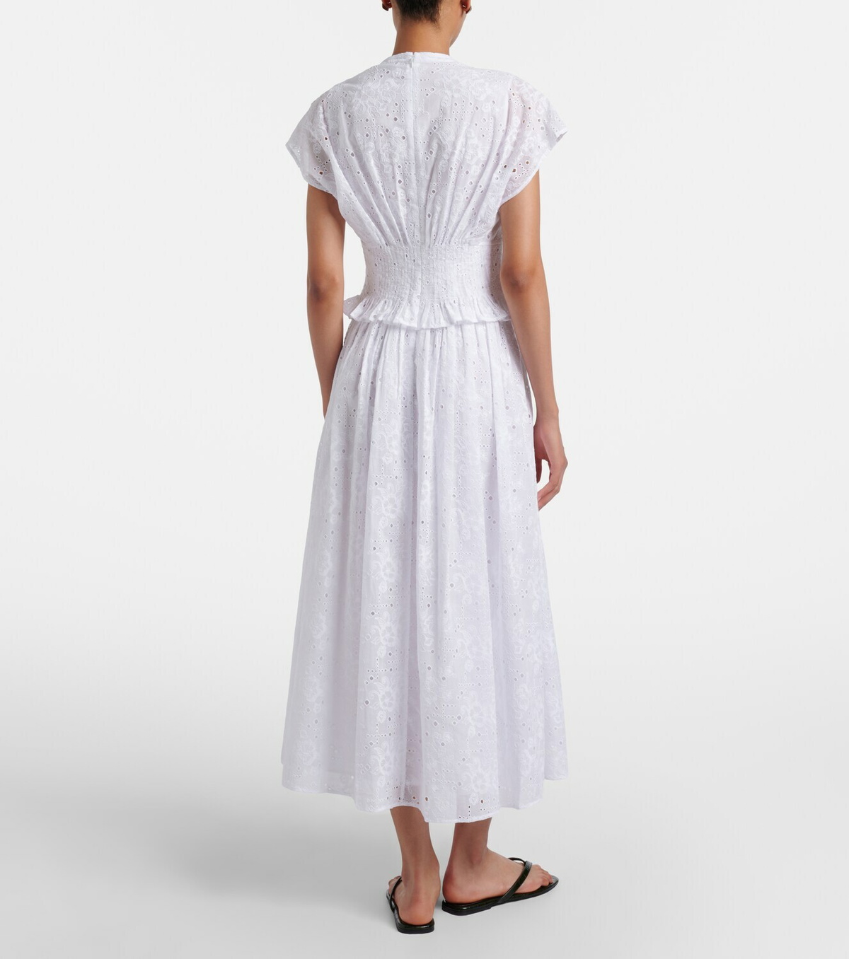 Tory Burch Broderie anglaise cotton midi dress