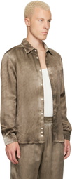 Diesel Brown Jacquard Logo Shirt