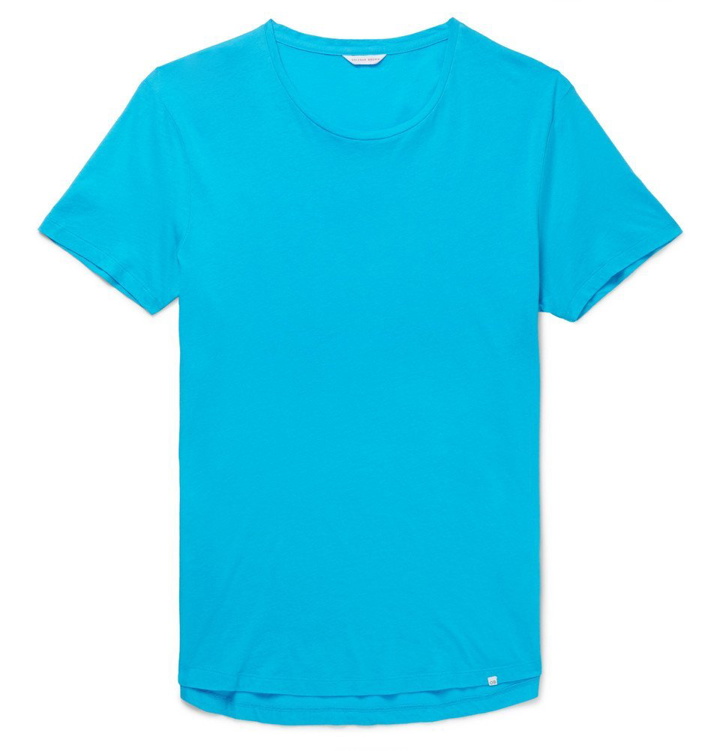 Photo: Orlebar Brown - OB-T Slim-Fit Cotton-Jersey T-Shirt - Men - Blue