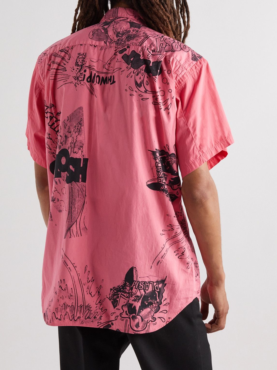 COMME des GARCONS シャツ× Christian Marclay Comme des Garçons SHIRT - Christian Marclay Printed Cotton-Poplin