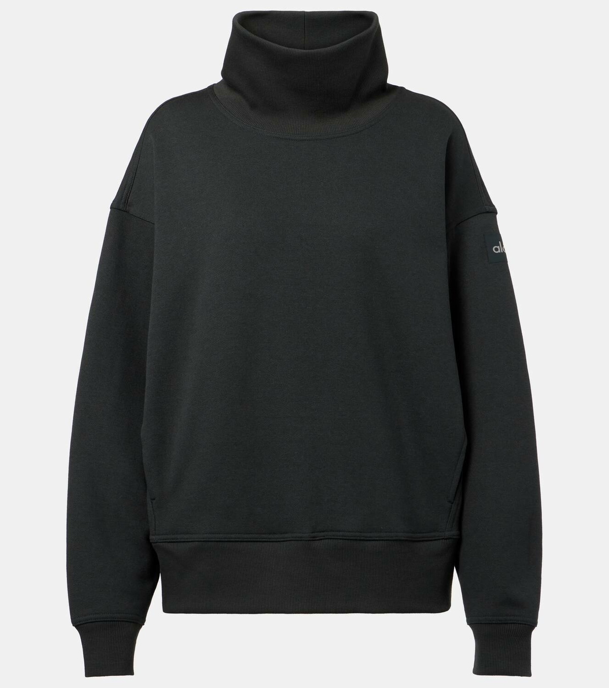 Alo Yoga Hazy cotton-blend fleece sweatshirt