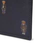 POLO RALPH LAUREN - Printed Leather Cardholder - Blue