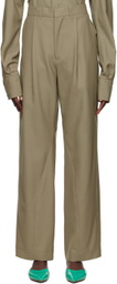 Bianca Saunders Khaki Macho Trousers