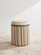 La DoubleJ - Baba Printed Canvas Outdoor Pouf - Multi