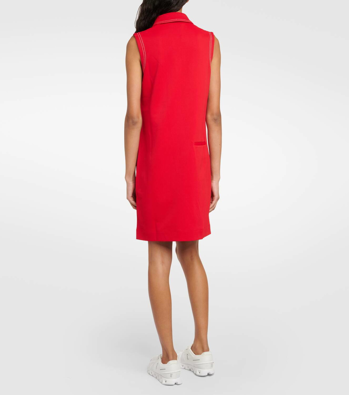 【TORY SPORT】CONTRAST STITCH POLO DRESS Pick Stitch Stretch Polo Dress: Women's Designer Dresses