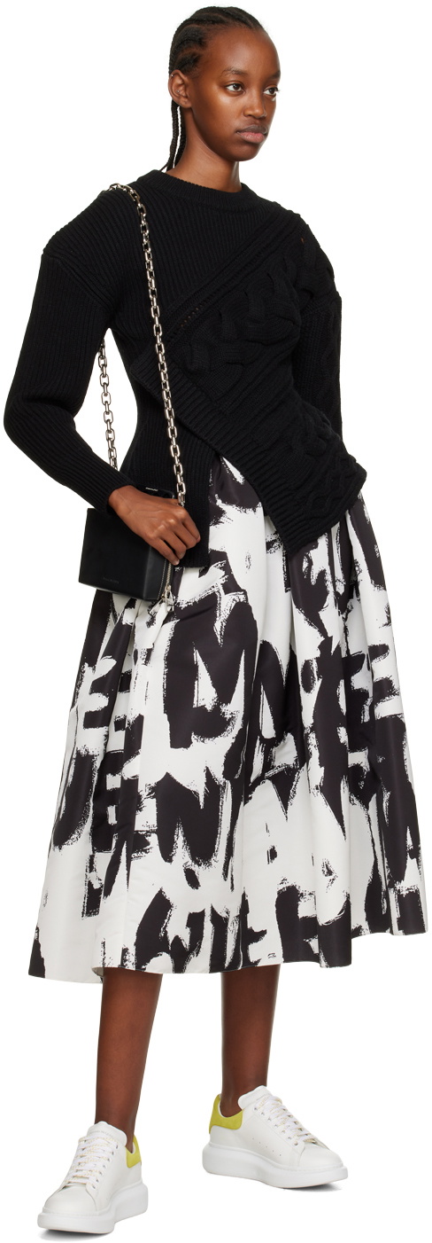 Alexander McQueen Black Twisted Sweater