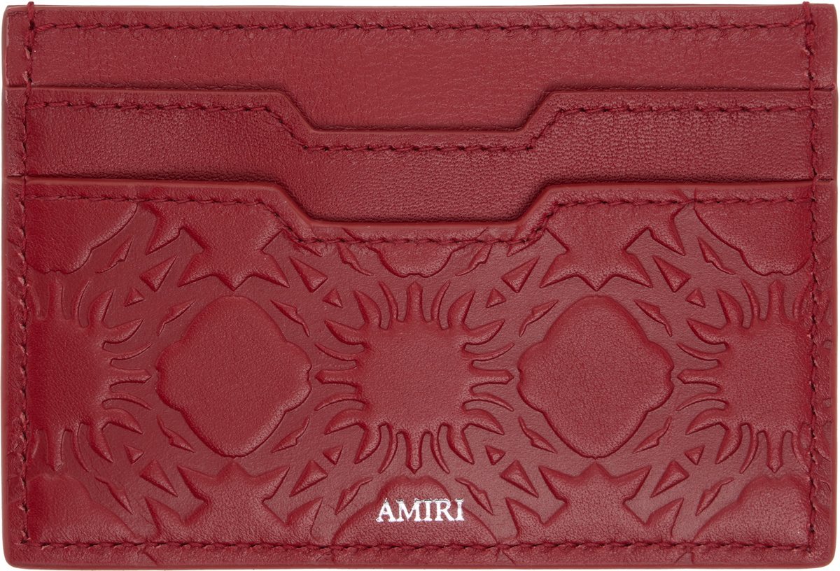 AMIRI Red Lunar New Year 'MA' Quad Leather Card Holder