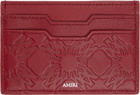 AMIRI Red Lunar New Year 'MA' Quad Leather Card Holder