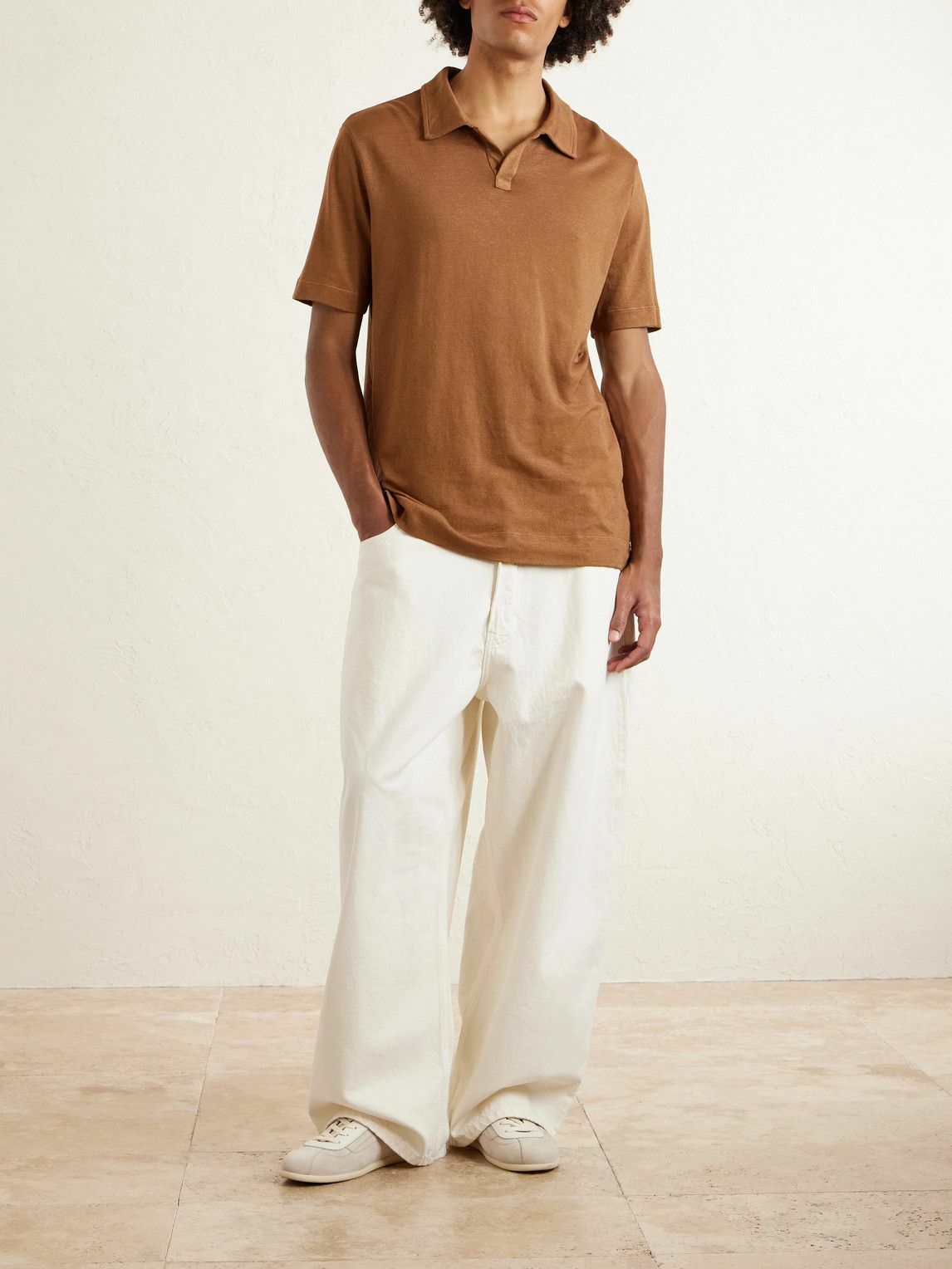 Massimo Alba - Aruba Linen and Cotton-Blend Polo Shirt - Brown