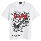 Comme des Garçons Black Men's x Nike T-Shirt in White/Black