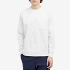 Beams Plus Men's Long Sleeve Pocket T-Shirt in White