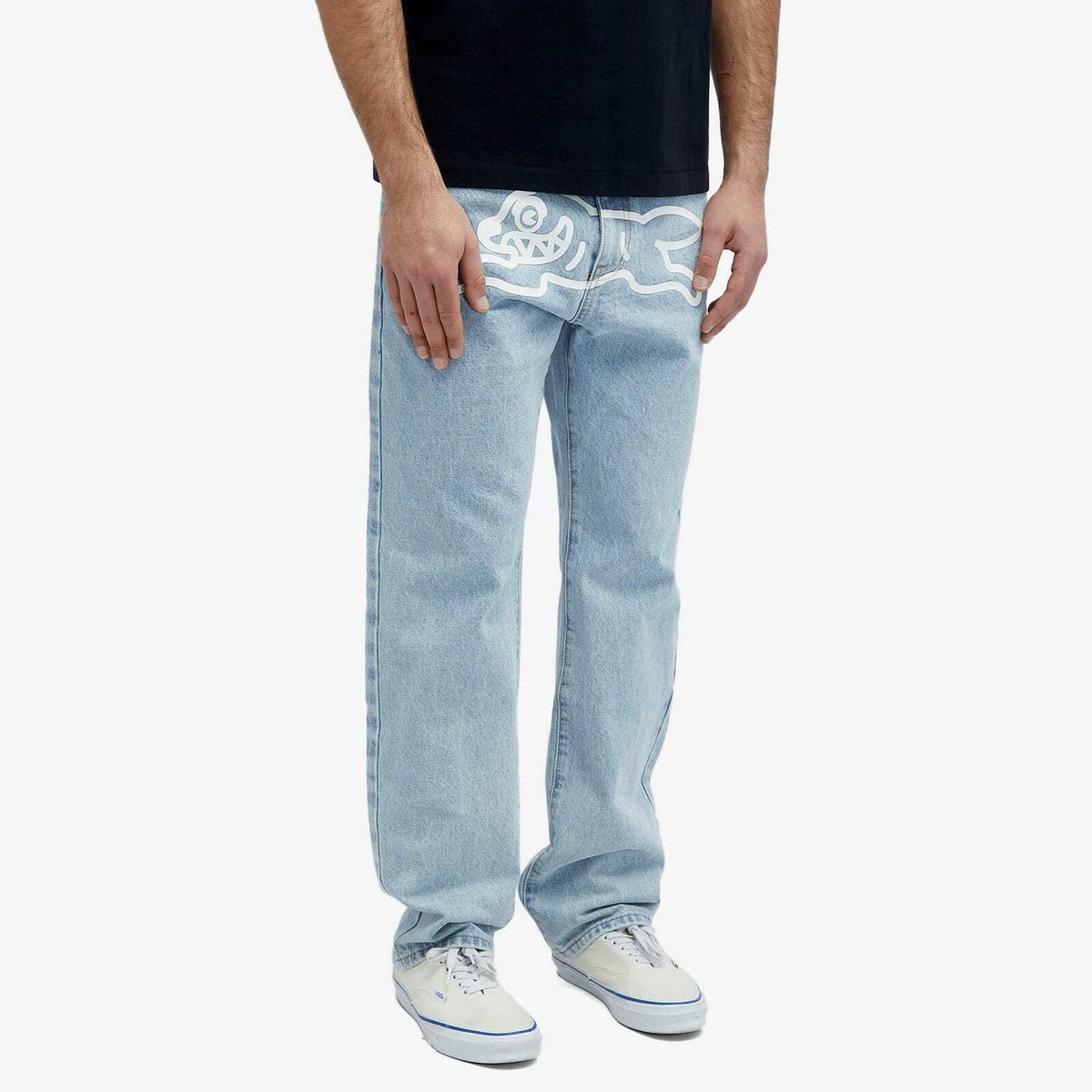 ICECREAM Men's Running Dog Denim Jeans in Heavy Wash Blue ICECREAM