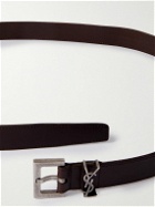 SAINT LAURENT - 3cm Leather Belt - Brown