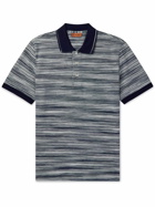 Missoni - Space-Dyed Cotton-Piqué Polo Shirt - Blue