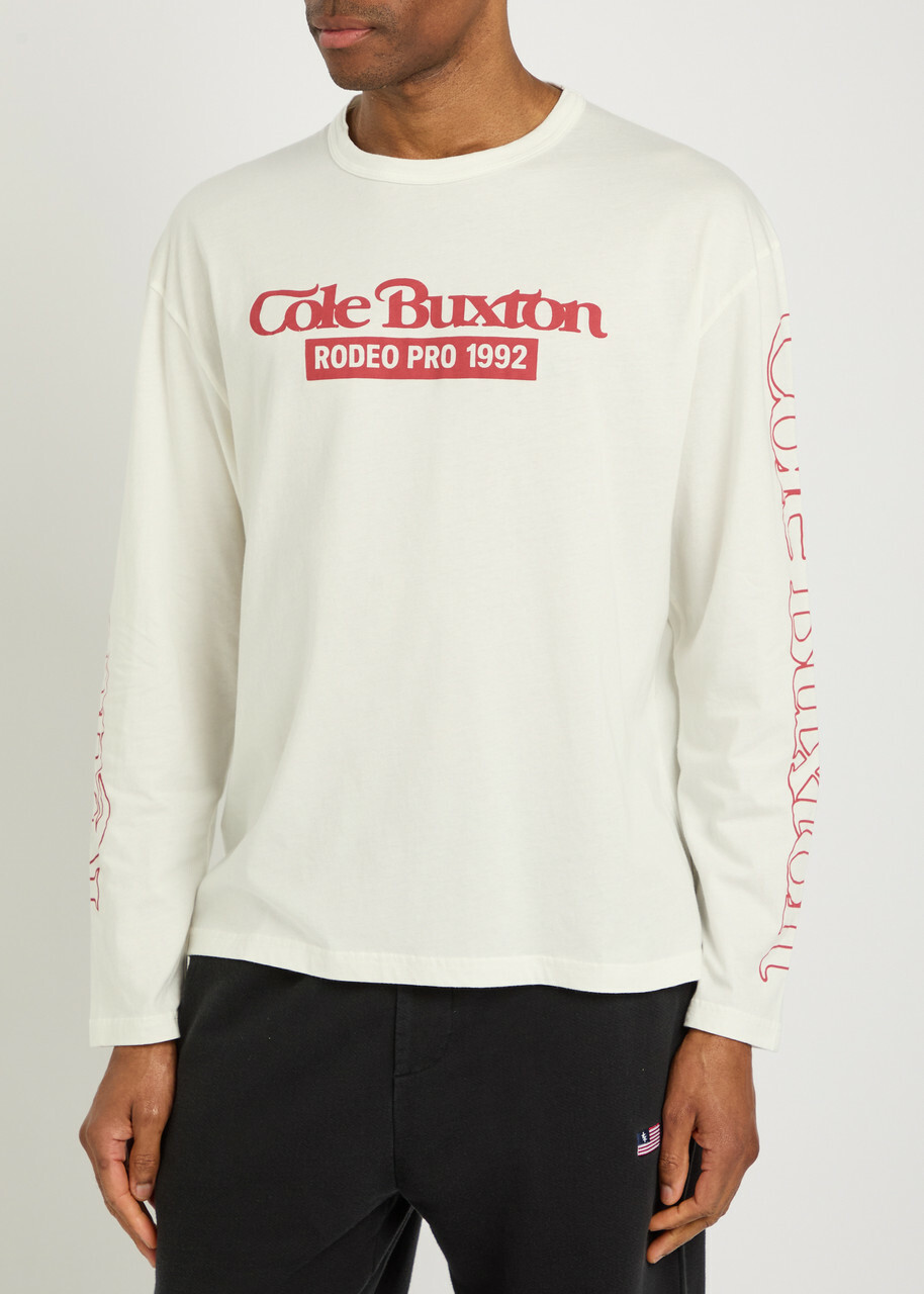 Cole Buxton Rodeo Printed Cotton T-shirt White
