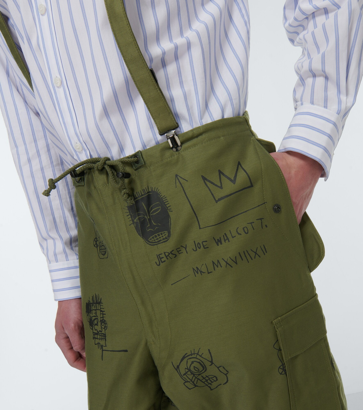 Junya Watanabe - Cropped wide-leg pants with suspenders