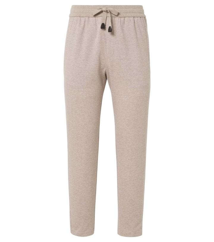 Photo: Brioni Cotton-blend jersey sweatpants
