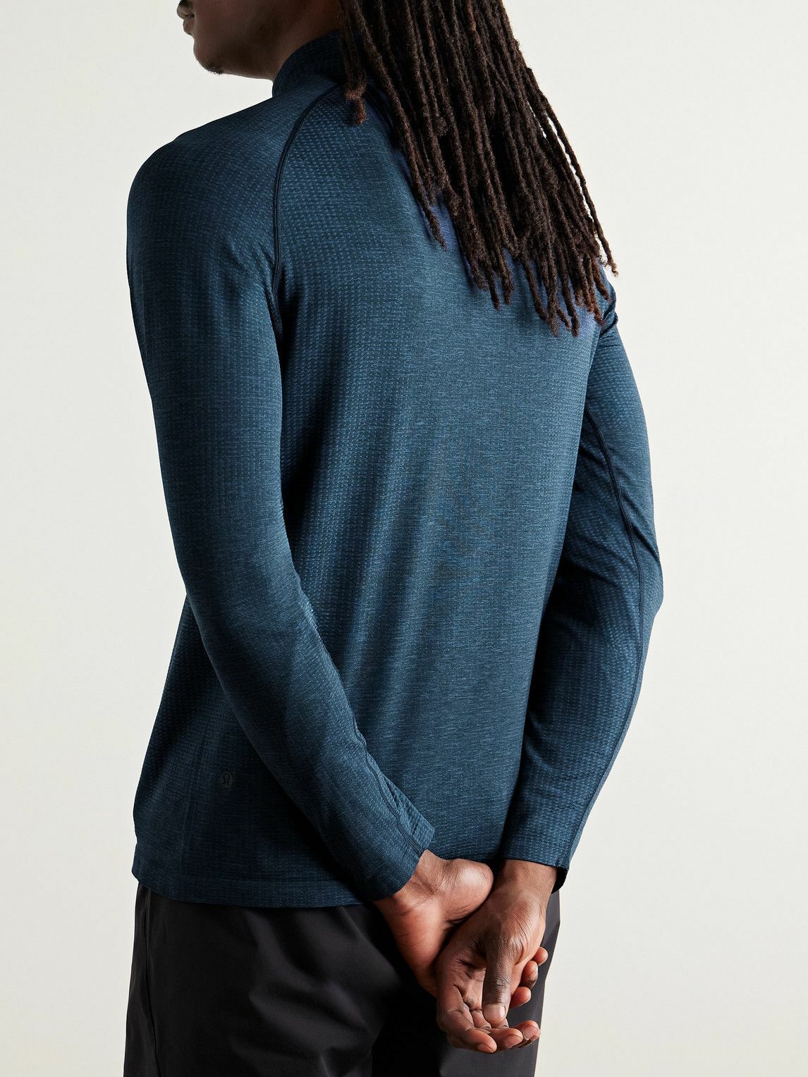 Lululemon - Metal Vent Tech Slim-Fit Stretch-Jersey Half-Zip Top - Blue