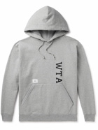 WTAPS - Design 01 Logo-Print Cotton-Jersey Hoodie - Gray